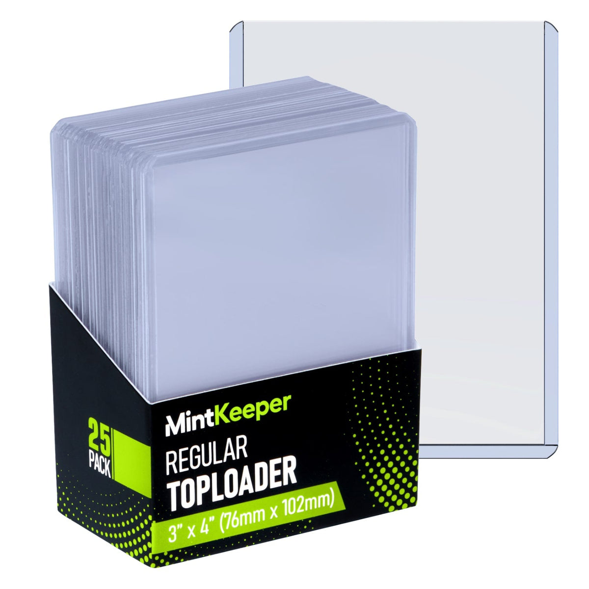 MintKeeper Regular 35pt 3x4 inch Rigid Toploaders – original pack of 25, clear trading card protectors