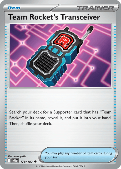 Team Rocket's Transceiver 178/182 – Pokémon Destined Rivals card artwork