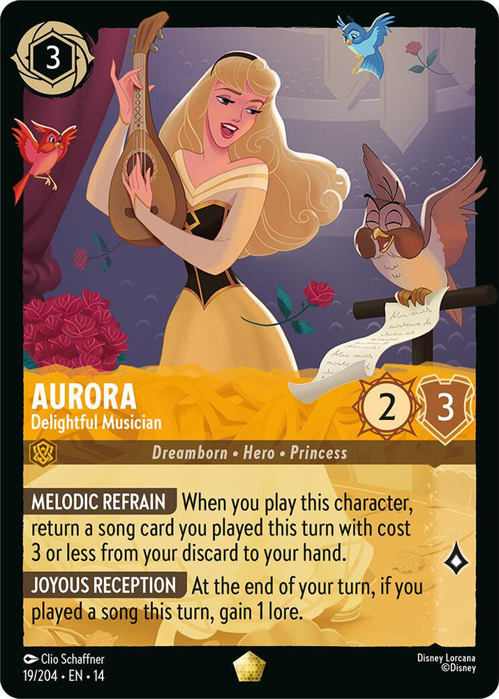 Aurora - Delightful Musician 019/204 Disney Lorcana Hyperia City Non-Foil artwork