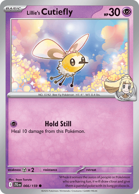 Lillie's Cutiefly 066/159 – Pokémon Journey Together card artwork