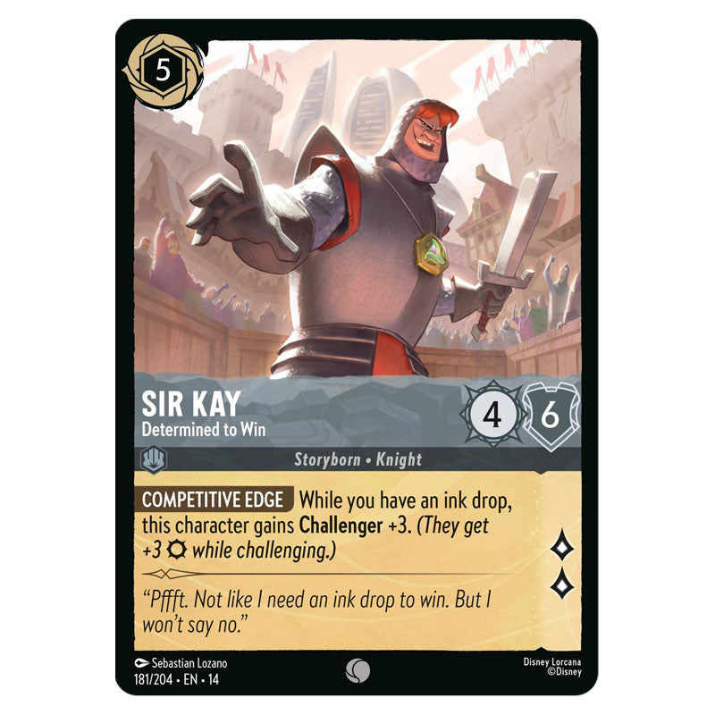 Sir Kay - Determined to Win 181/204 Non-Foil – English card front