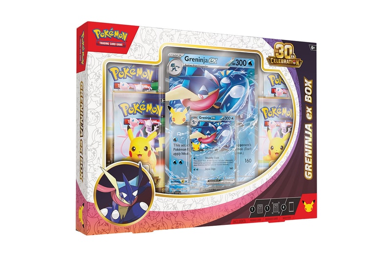 Pokémon 30th Celebration Greninja ex Box possible assorted artwork, one box per order