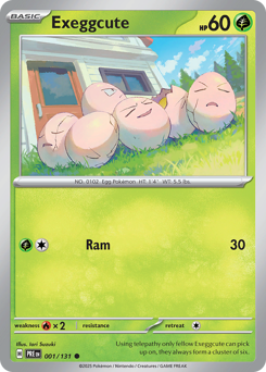 Exeggcute 001/131 Prismatic Evolutions Pokémon TCG Regular