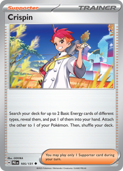 Crispin 105/131 Pokémon Prismatic Evolutions Regular