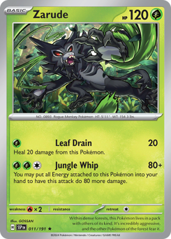 Zarude 011/191 Pokémon Surging Sparks card
