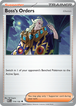 Boss's Orders 114/132 Pokémon Mega Evolution Regular