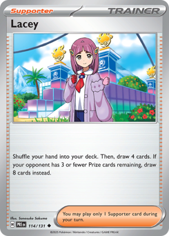 Lacey 114/131 Pokémon Prismatic Evolutions Regular