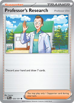Professor's Research 123/131 Pokémon Prismatic Evolutions Regular