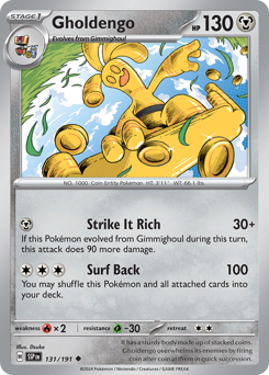 Gholdengo 131/191 Pokémon Surging Sparks card