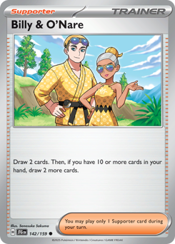 Billy and O'Nare 142/159 Pokémon Journey Together Regular