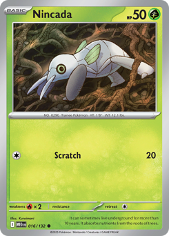 Nincada 016/132 Mega Evolution Pokémon card (Regular)
