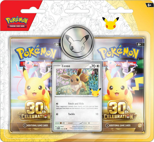Pokémon TCG: 30th Celebration — Eevee 2-Pack Blister sealed product packaging
