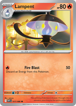 Lampent 017/086 White Flare Pokémon TCG Regular