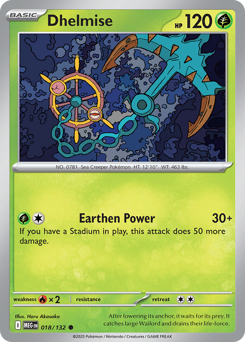 Dhelmise 018/132 Mega Evolution Pokémon card (Regular)