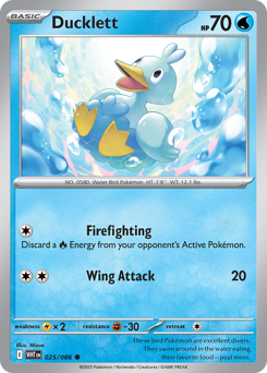 Ducklett 025/086 White Flare Pokémon TCG Regular