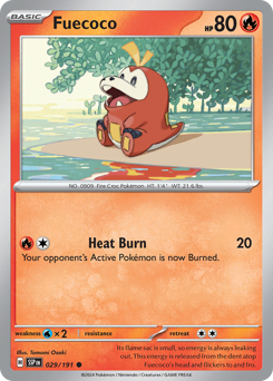Fuecoco 029/191 Pokémon Surging Sparks card