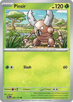 Pinsir 003/131 Prismatic Evolutions Pokémon TCG Regular