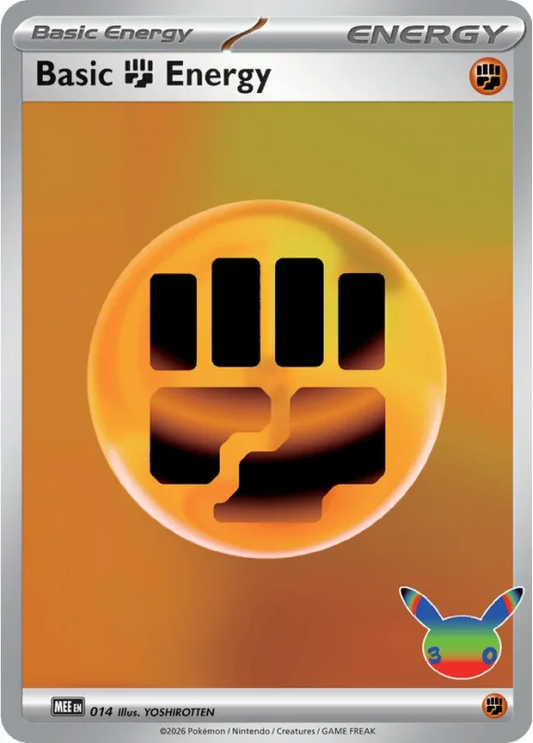 Basic Fighting Energy 014 – Pokémon 30th Celebration – Holo