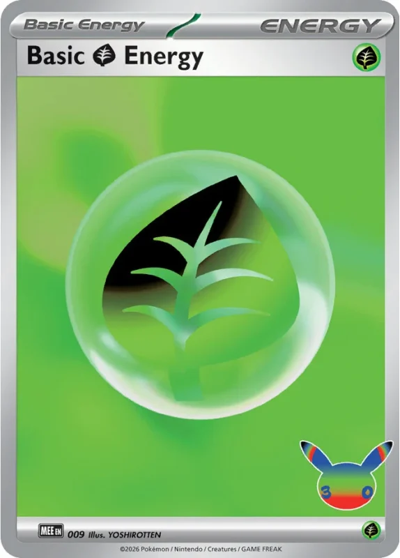 Basic Grass Energy 009 – Pokémon 30th Celebration – Holo