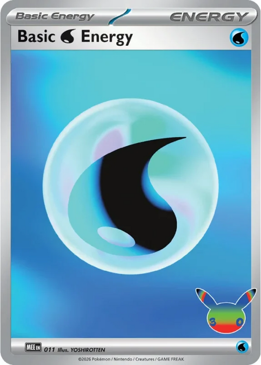 Basic Water Energy 011 – Pokémon 30th Celebration – Holo