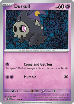 Duskull 035/131 Prismatic Evolutions Pokémon TCG Regular