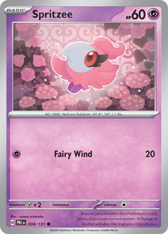 Spritzee 038/131 Prismatic Evolutions Pokémon TCG Regular