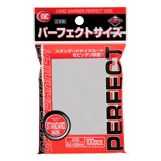 KMC Card Barrier Perfect Fit Clear Sleeves – single retail pack of 100 sleeves