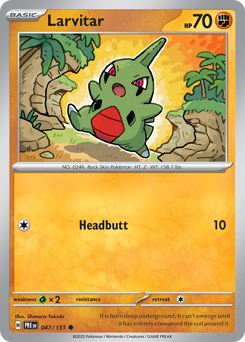 Larvitar 047/131 Prismatic Evolutions Pokémon TCG Regular