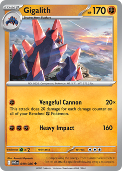Gigalith 048/086 White Flare Pokémon TCG Regular