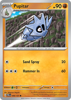Pupitar 048/131 Prismatic Evolutions Pokémon TCG Regular