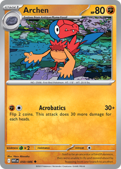 Archen 050/086 White Flare Pokémon TCG Regular