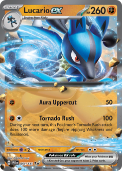 Lucario ex 051/131 Prismatic Evolutions Pokémon TCG Regular