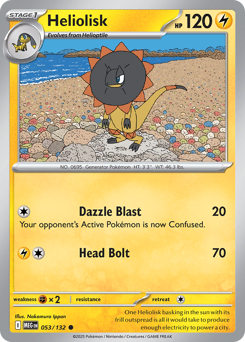 Heliolisk 053/132 Mega Evolution Pokémon card (Regular)