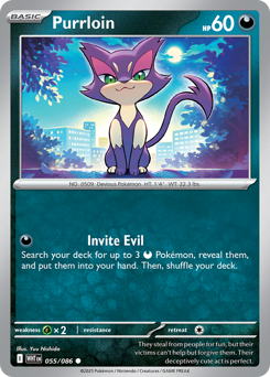 Purrloin 055/086 White Flare Pokémon TCG Regular