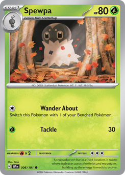 Spewpa 006/191 Pokémon Surging Sparks card