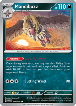 Mandibuzz 064/086 White Flare Pokémon TCG Regular