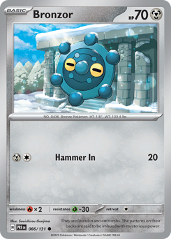 Bronzor 066/131 Prismatic Evolutions Pokémon TCG Regular