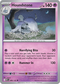Houndstone 066/132 Mega Evolution Pokémon card (Regular)