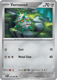 Ferroseed 068/086 White Flare Pokémon TCG Reverse Holo