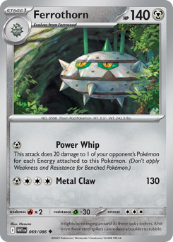Ferrothorn 069/086 White Flare Pokémon TCG Regular