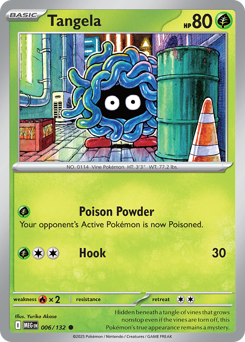 Tangela 006/132 Mega Evolution Pokémon card (Reverse Holo)