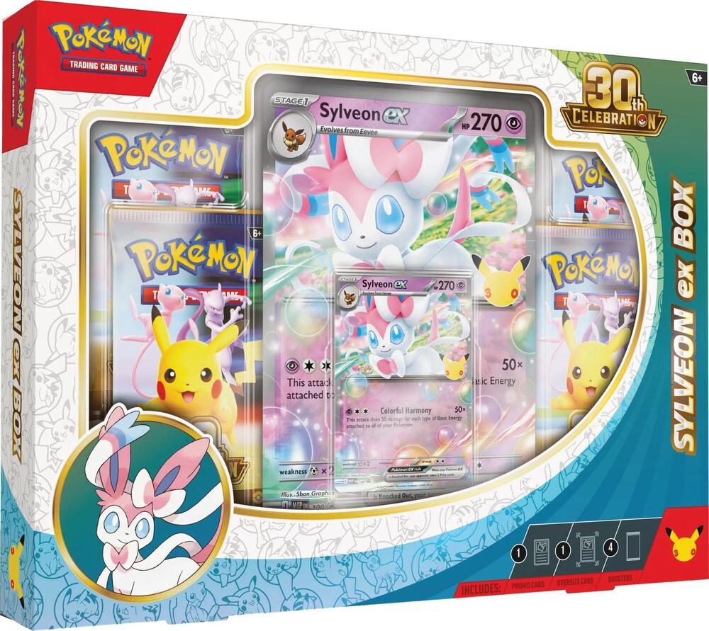 Pokémon TCG: 30th Celebration — Sylveon ex Box sealed product packaging
