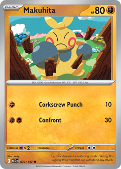 Makuhita 072/132 Mega Evolution Pokémon card (Regular)