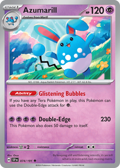 Azumarill 074/191 Pokémon Surging Sparks card