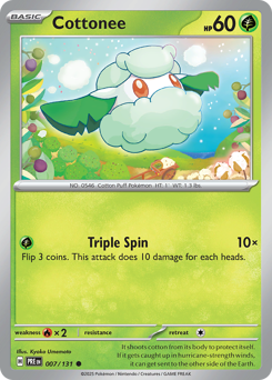 Cottonee 007/131 Prismatic Evolutions Pokémon TCG Regular