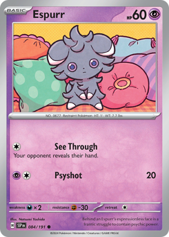Espurr 084/191 Pokémon Surging Sparks card