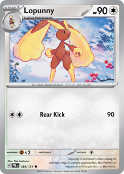 Lopunny 084/131 Prismatic Evolutions Pokémon TCG Regular