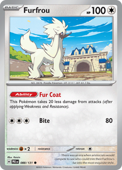 Furfrou 088/131 Prismatic Evolutions Pokémon TCG Regular