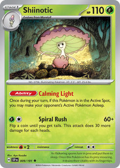 Shiinotic 009/191 Pokémon Surging Sparks card