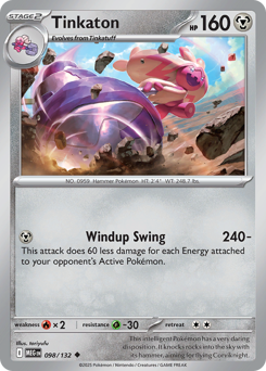 Tinkaton 098/132 Mega Evolution Pokémon card (Regular)